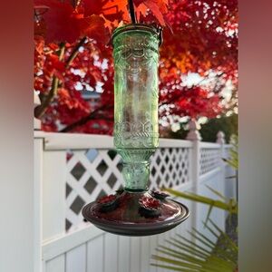 Glass Hummingbird Feeder